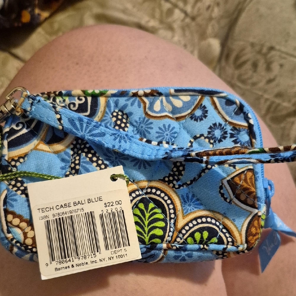 Vera Bradley Blue and Green Cosmetic Bags with Paisley Pattern